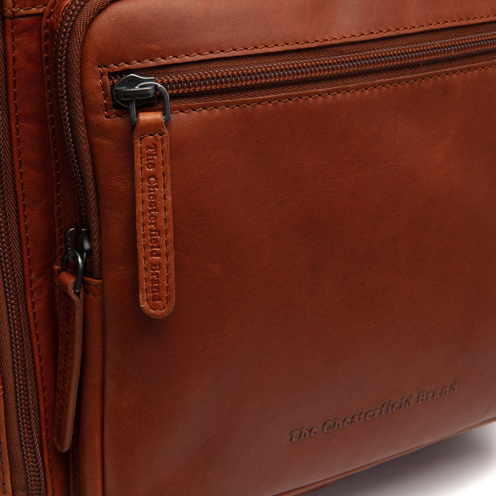 Leder Laptop Rucksack Cognac Calden