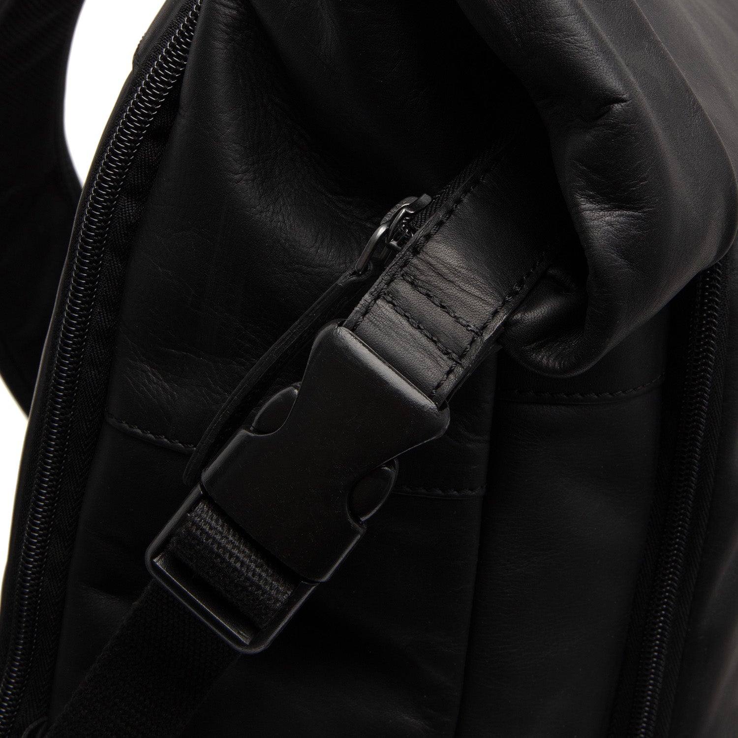 Leather Backpack Black Remo