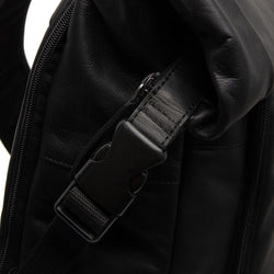 Leather Backpack Black Remo