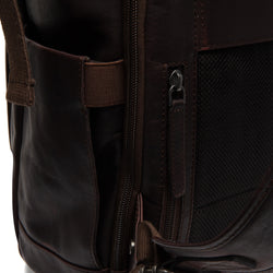 Leather Backpack Brown Remo