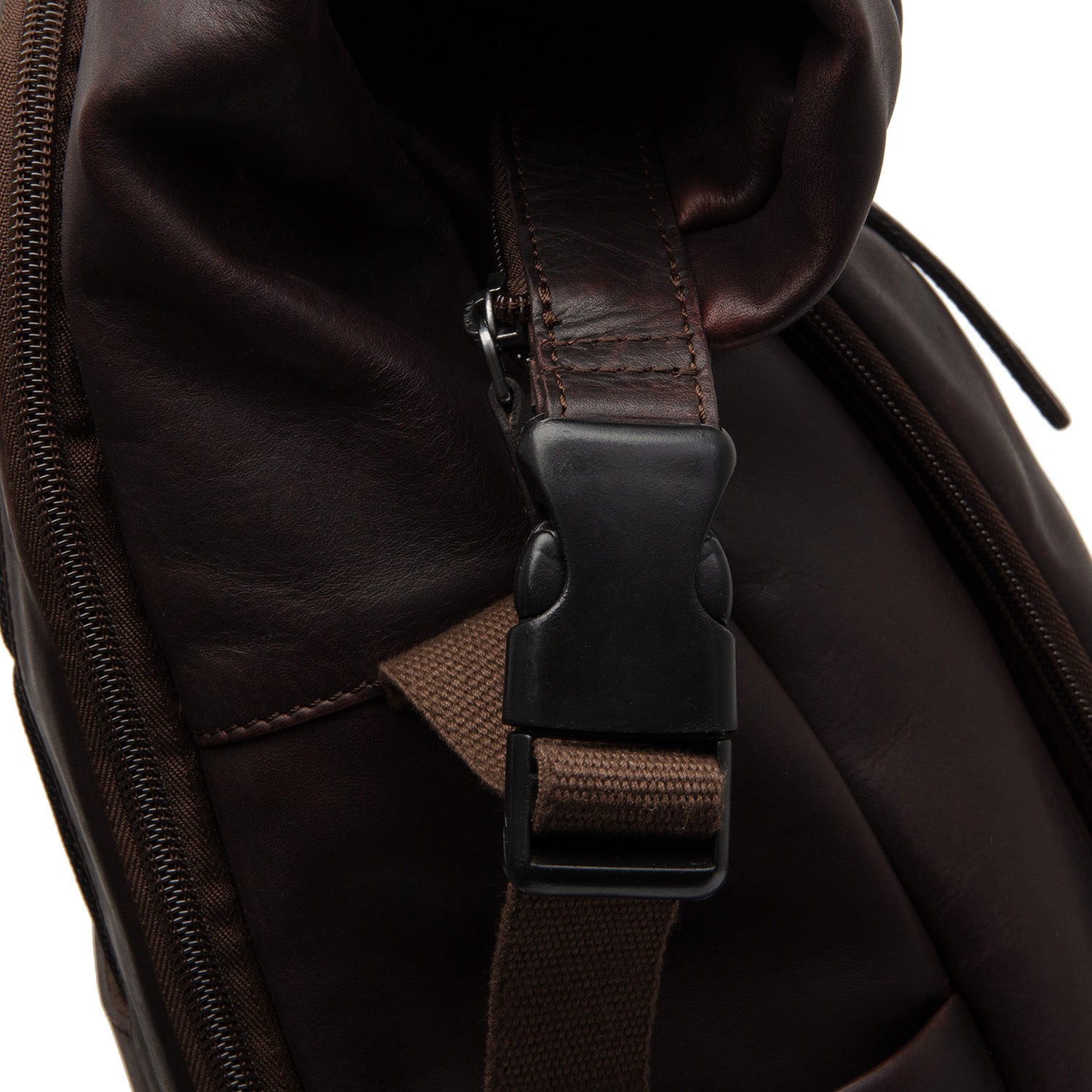 Leather Backpack Brown Remo