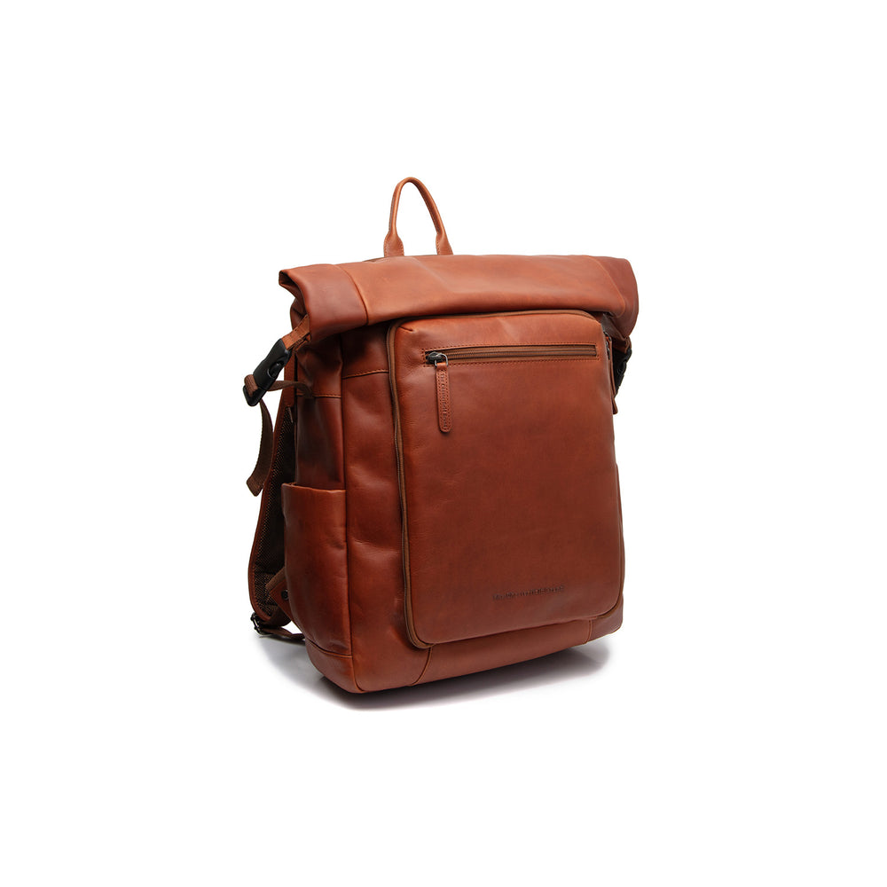 Sac à Dos Roll-top en Cuir Cognac Remo