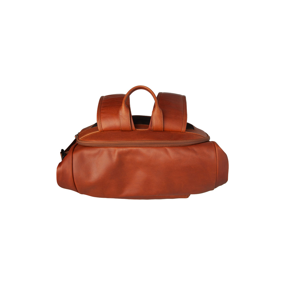 Sac à Dos Roll-top en Cuir Cognac Remo