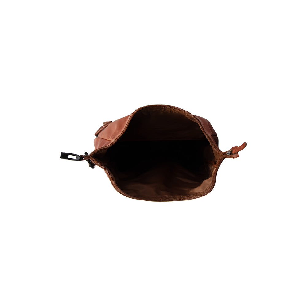 Sac à Dos Roll-top en Cuir Cognac Remo