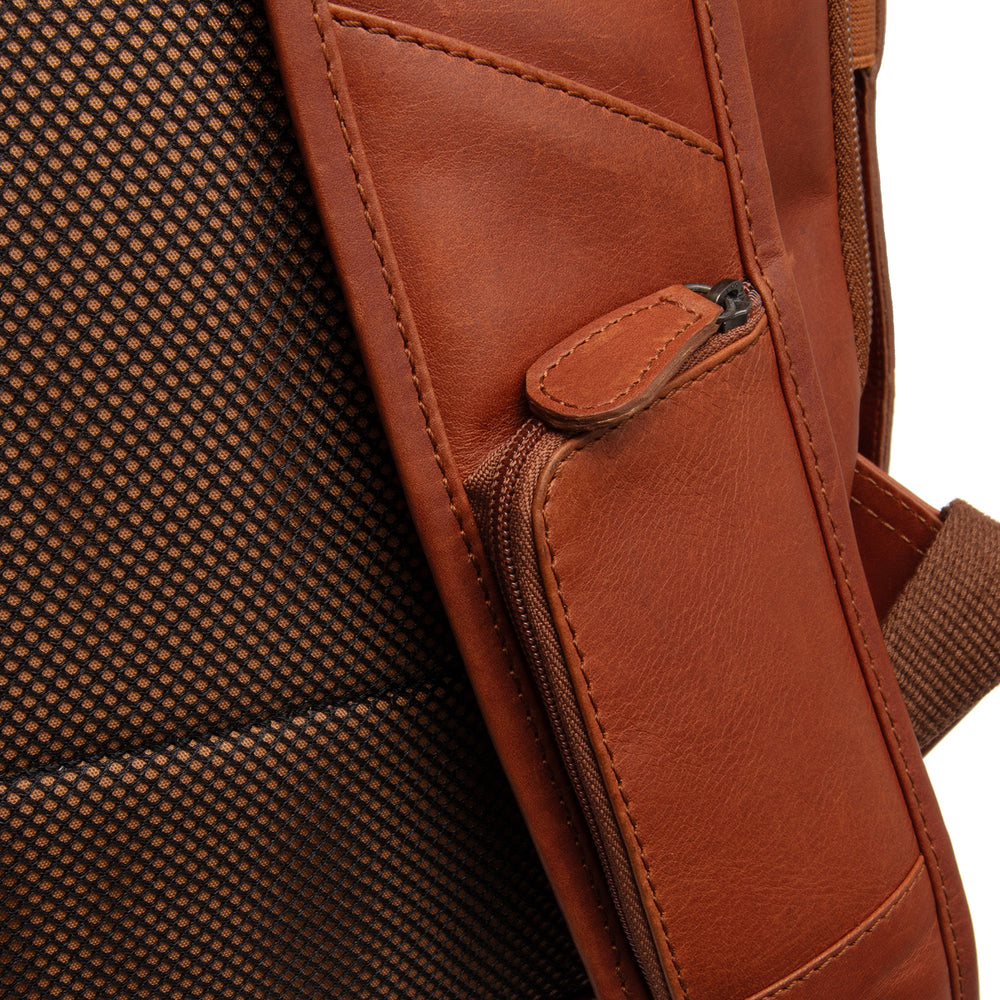 Sac à Dos Roll-top en Cuir Cognac Remo