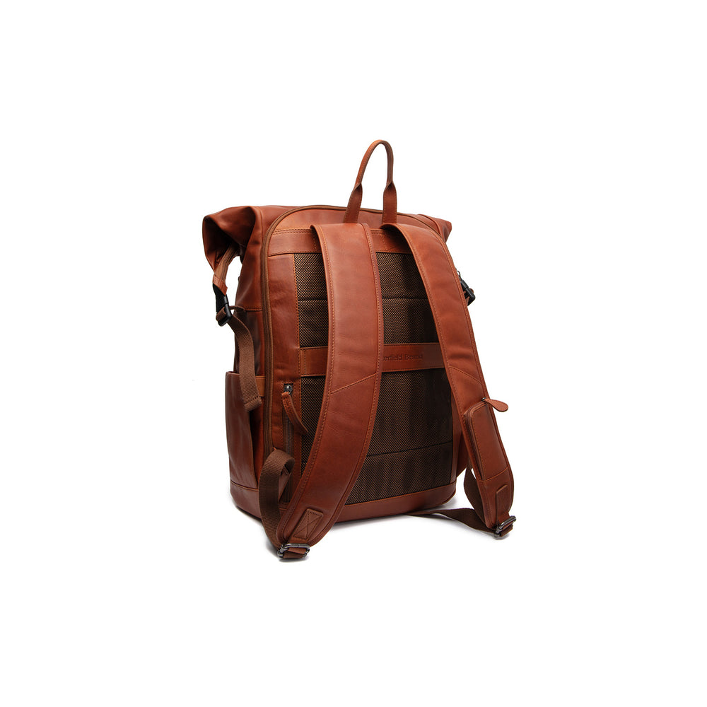 Sac à Dos Roll-top en Cuir Cognac Remo