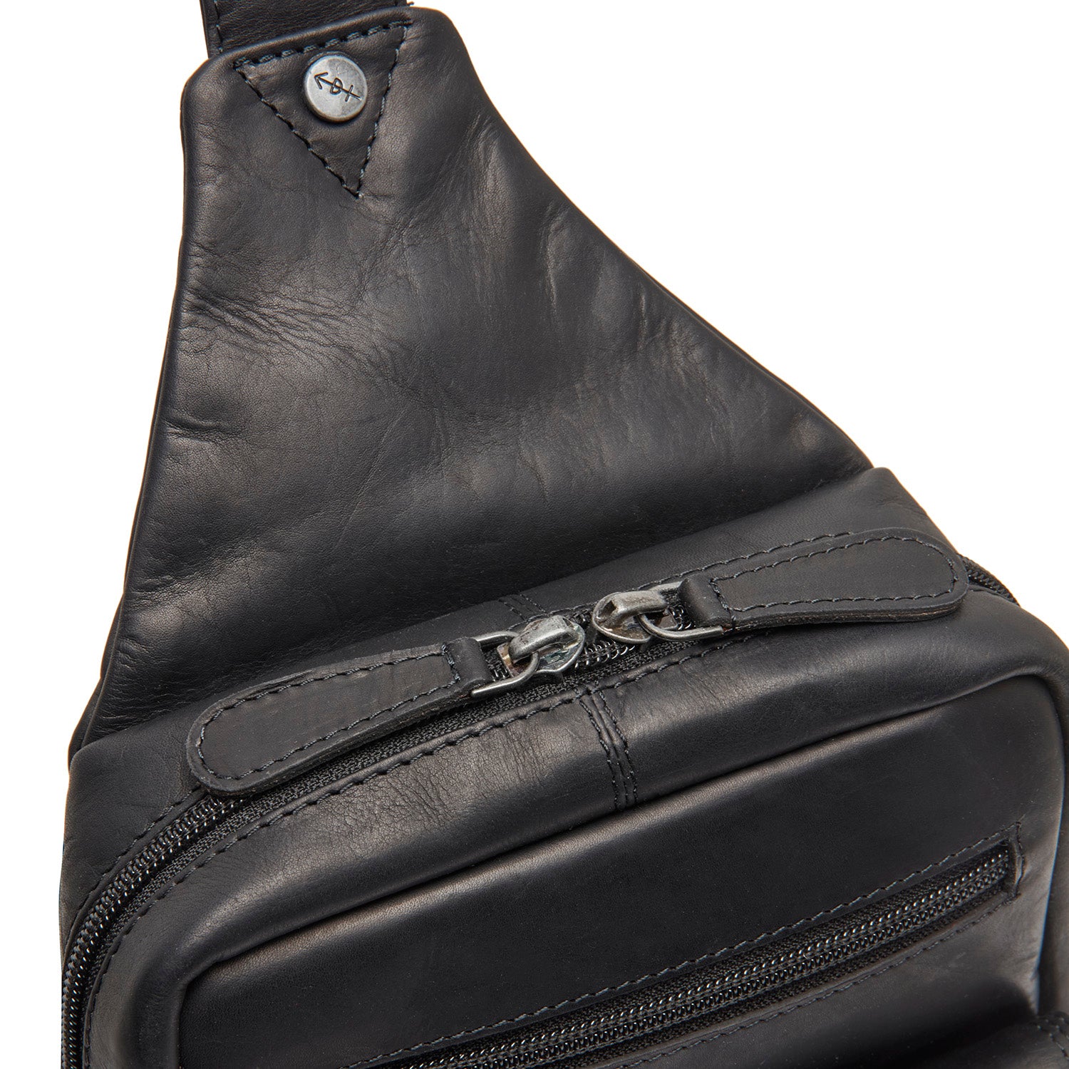 Leather Sling Bag Black Turelle