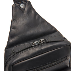 Leather Sling Bag Black Turelle