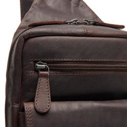 Leather Sling Bag Brown Turelle