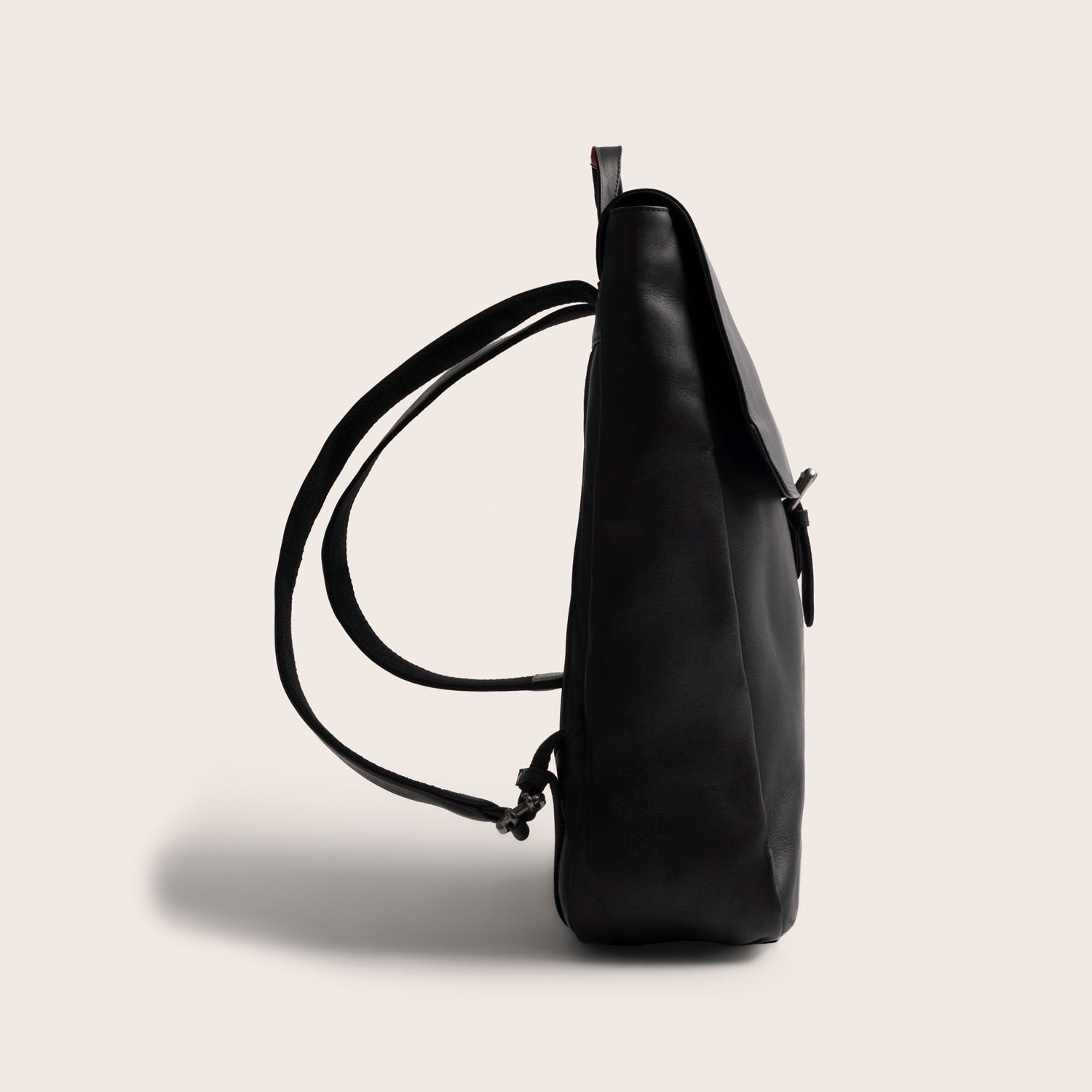 Leder Laptop Rucksack Schwarz Farrow