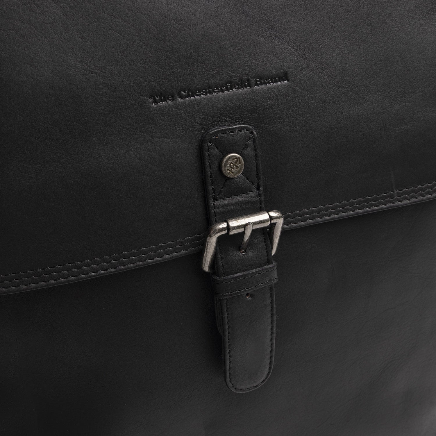 Leder Laptop Rucksack Schwarz Farrow