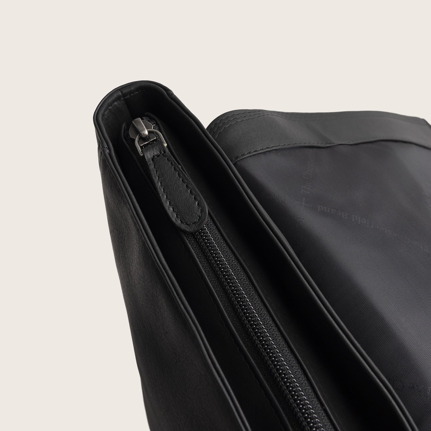 Leder Laptop Rucksack Schwarz Farrow