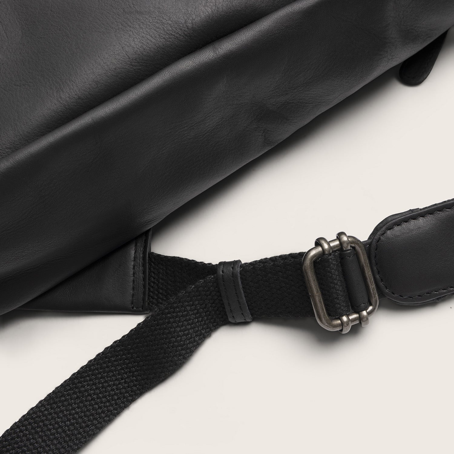 Leder Laptop Rucksack Schwarz Farrow