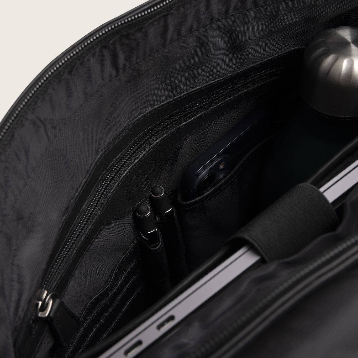 Leder Laptop Rucksack Schwarz Farrow