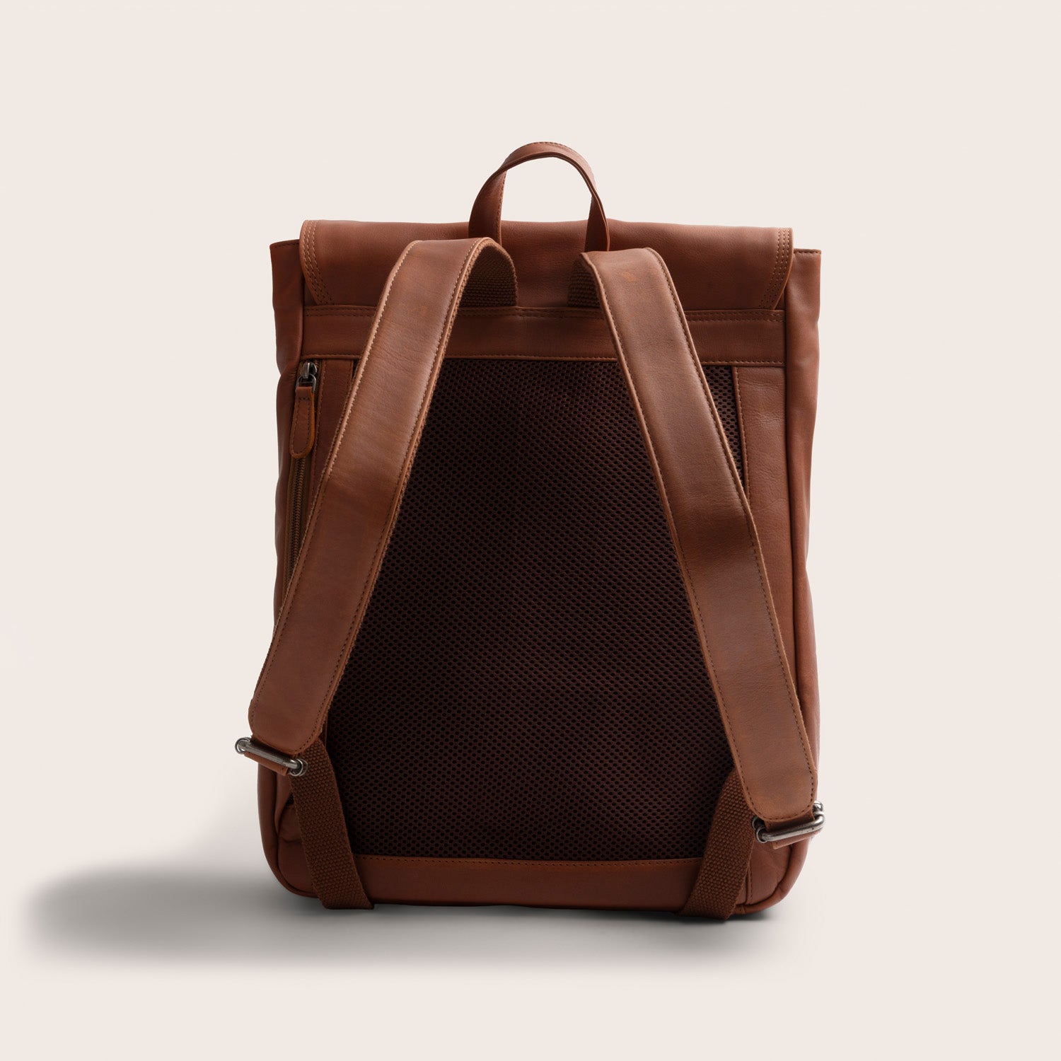 Leder Laptop Rucksack Cognac Farrow