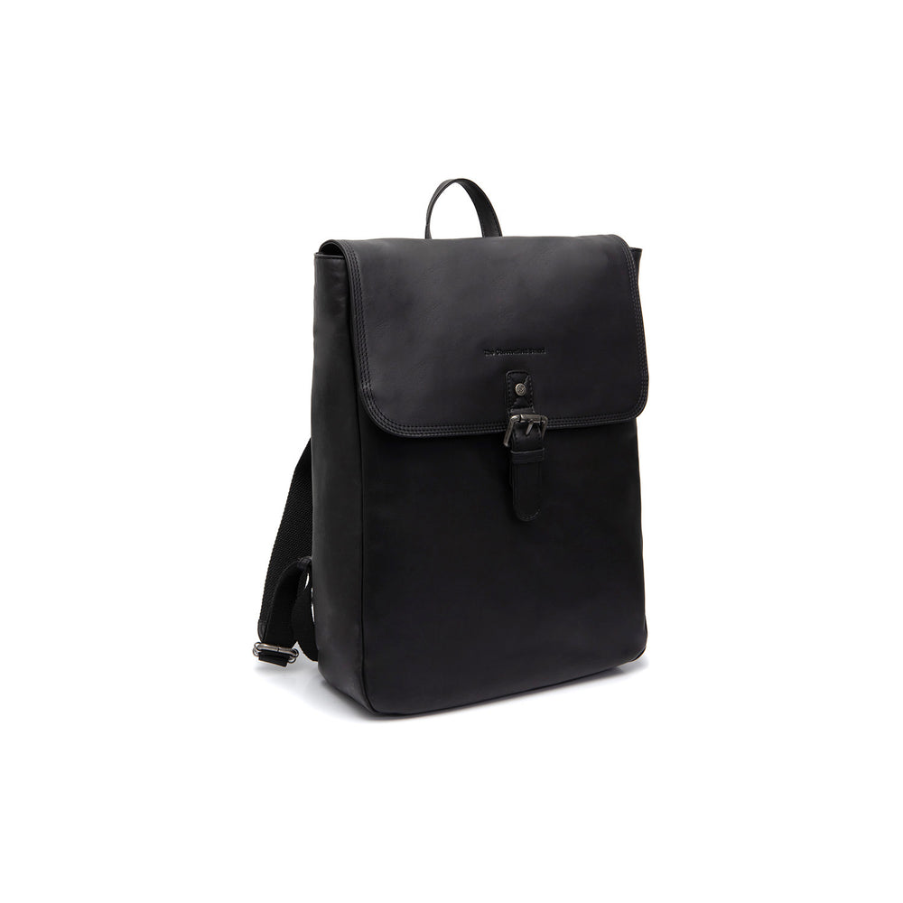 Leder Laptop Rucksack Schwarz Farrow