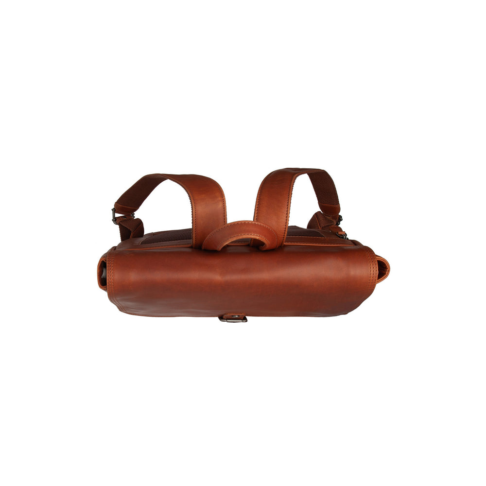 Leather Laptop Backpack Cognac Farrow