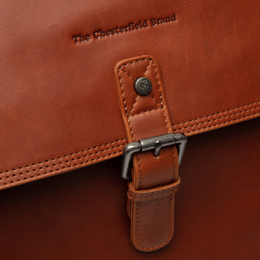Leather Laptop Backpack Cognac Farrow