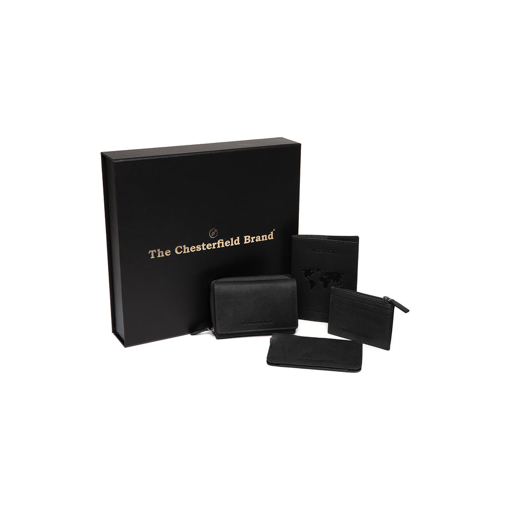Gift Set Leather Wallet Black Sorraia