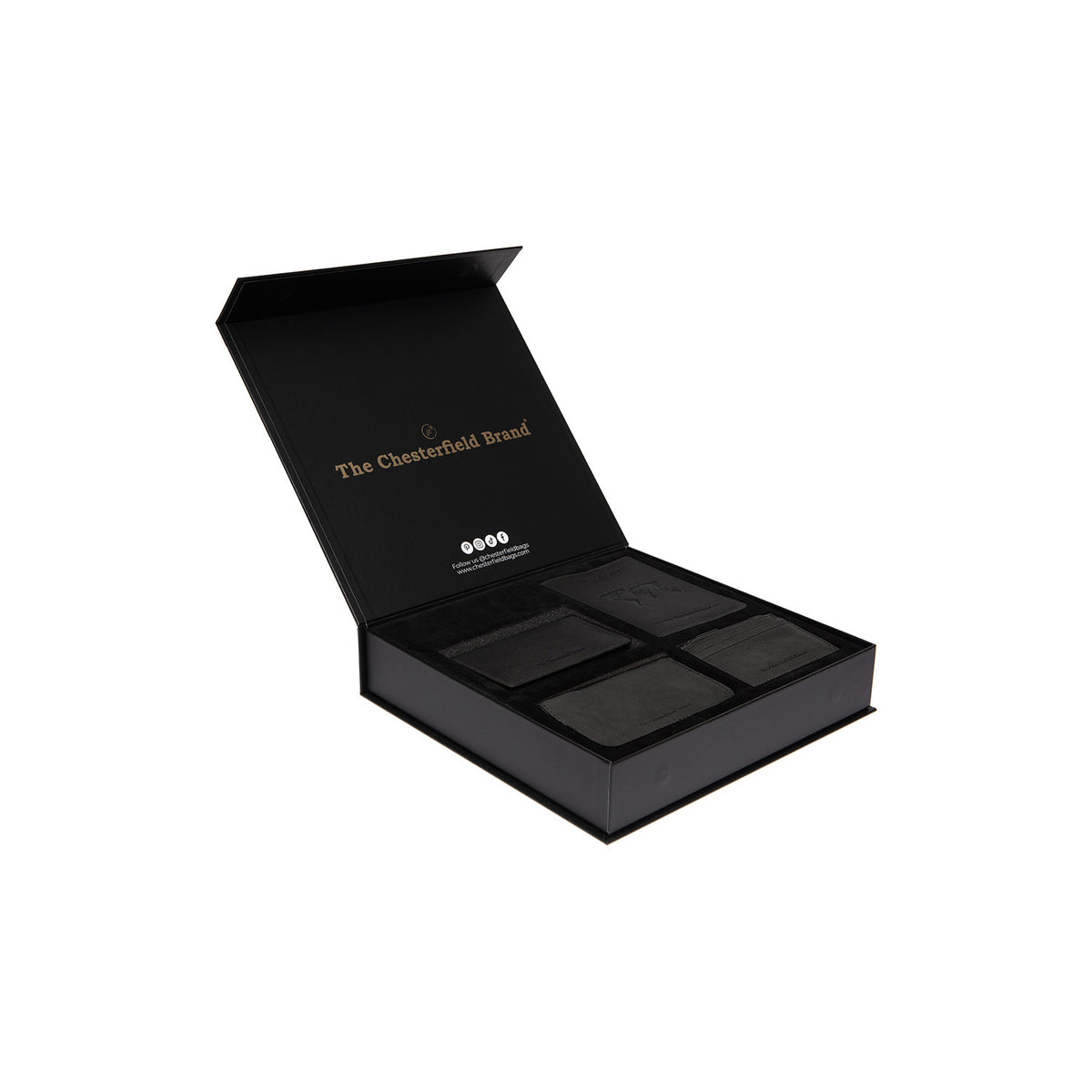 Gift Set Leather Wallet Black Sorraia