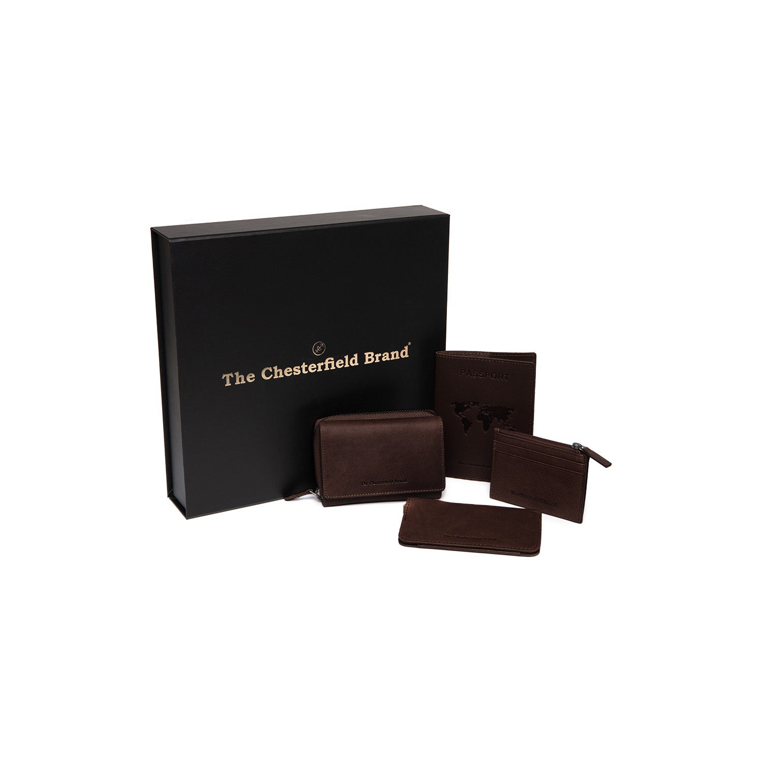 Geschenkset Leder Portemonnaie Braun Sorraia