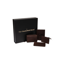 Geschenkset Leder Portemonnaie Braun Sorraia