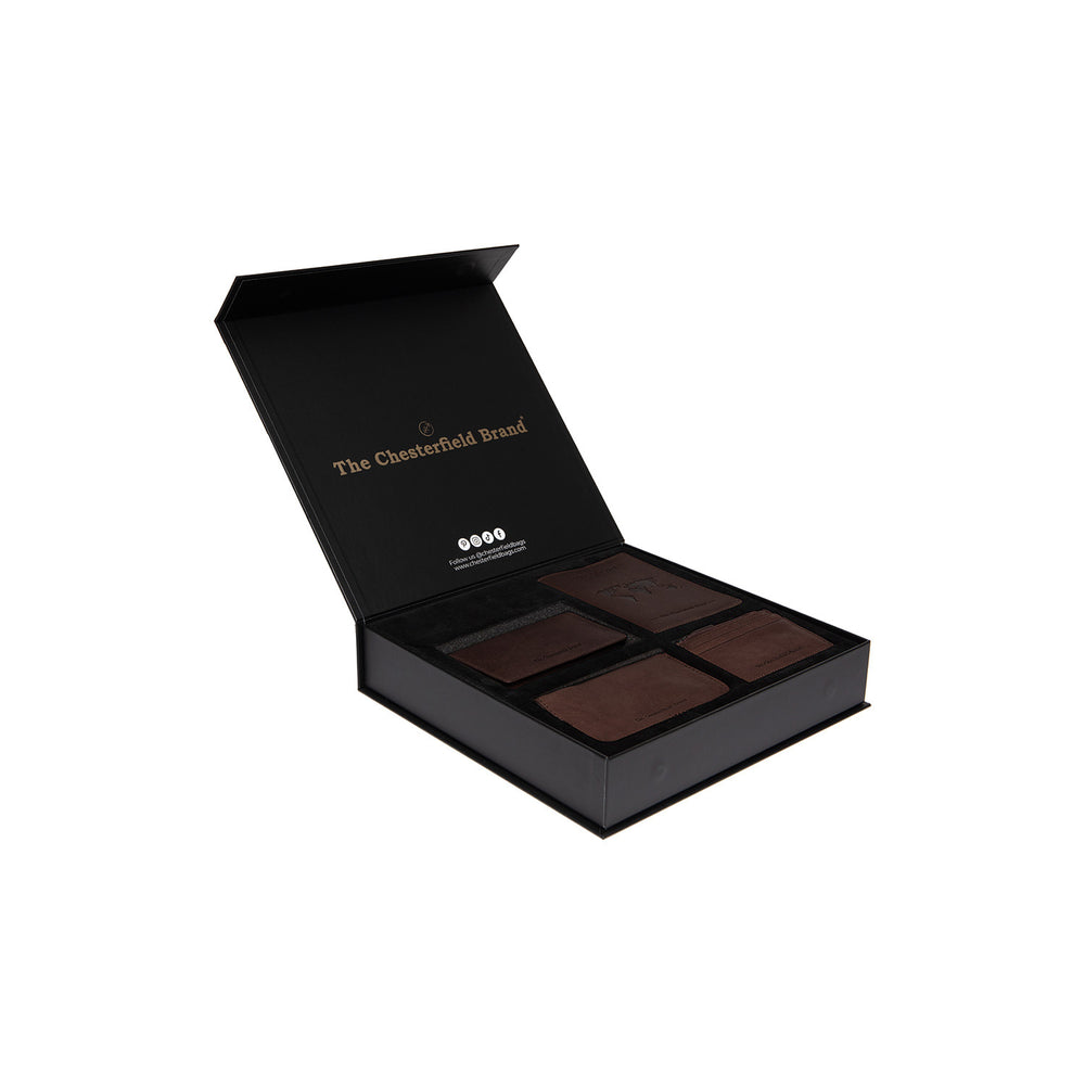 Gift Set Leather Wallet Brown Sorraia
