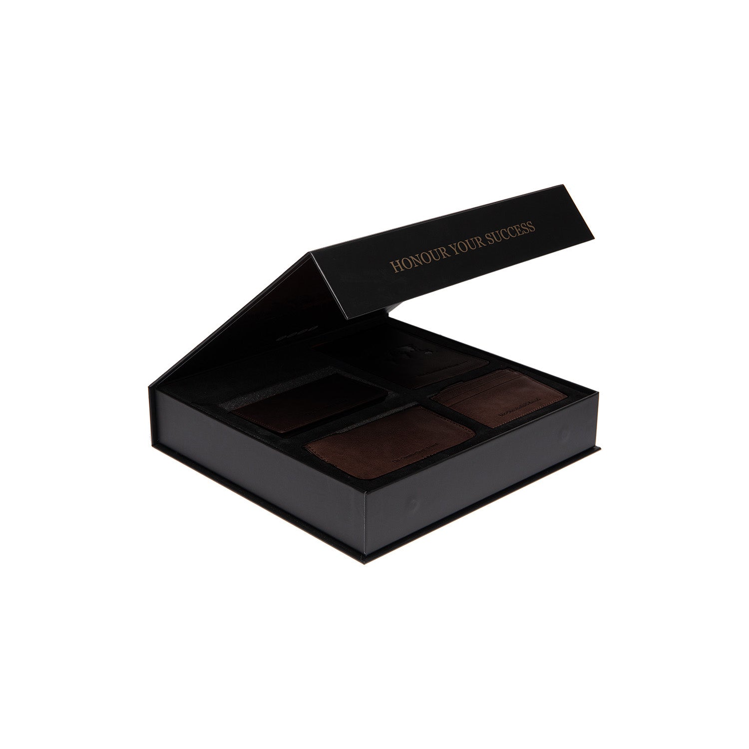 Geschenkset Leder Portemonnaie Braun Sorraia