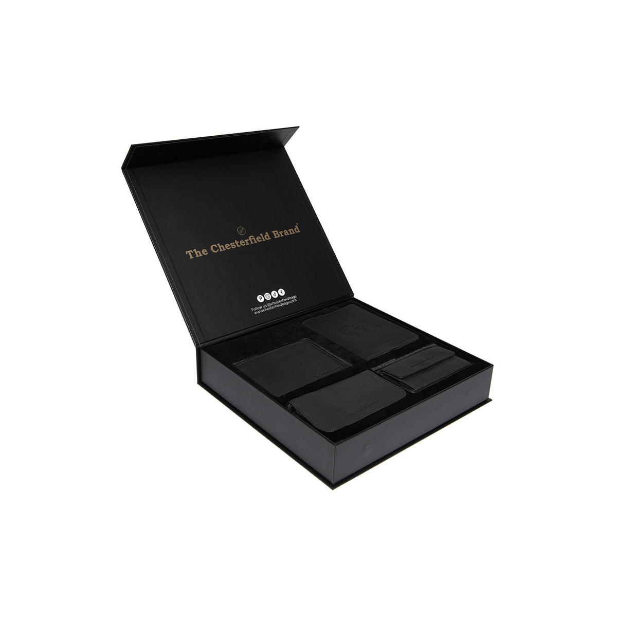 Coffret-cadeau Portefeuille en Cuir Noir Timo