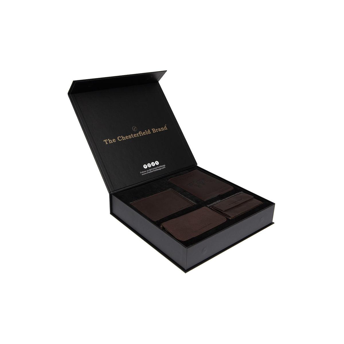 Gift Set Leather Wallet Brown Timo