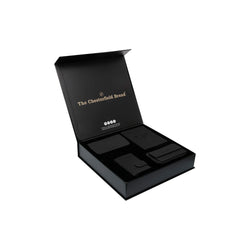 Geschenkset Leder Kartenetui Schwarz Leicester