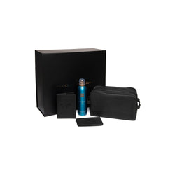 Giftset Leren Toilettas Zwart Stacey met Rituals Doucheschuim