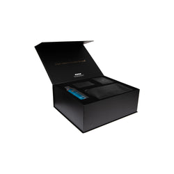 Giftset Leren Toilettas Zwart Stacey met Rituals Doucheschuim