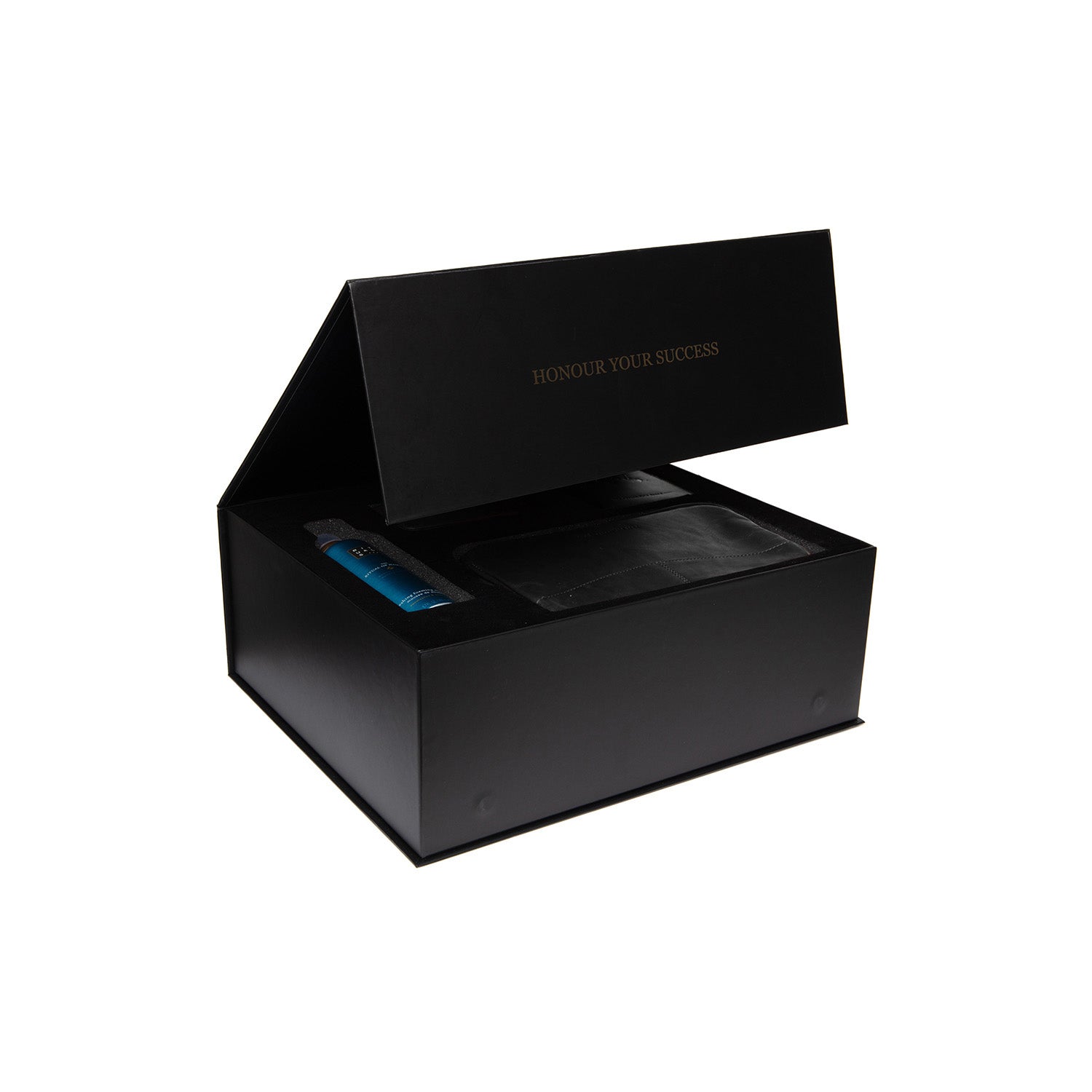 Giftset Leren Toilettas Zwart Stacey met Rituals Doucheschuim