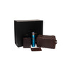 Giftset Leren Toilettas Bruin Stacey met Rituals Doucheschuim