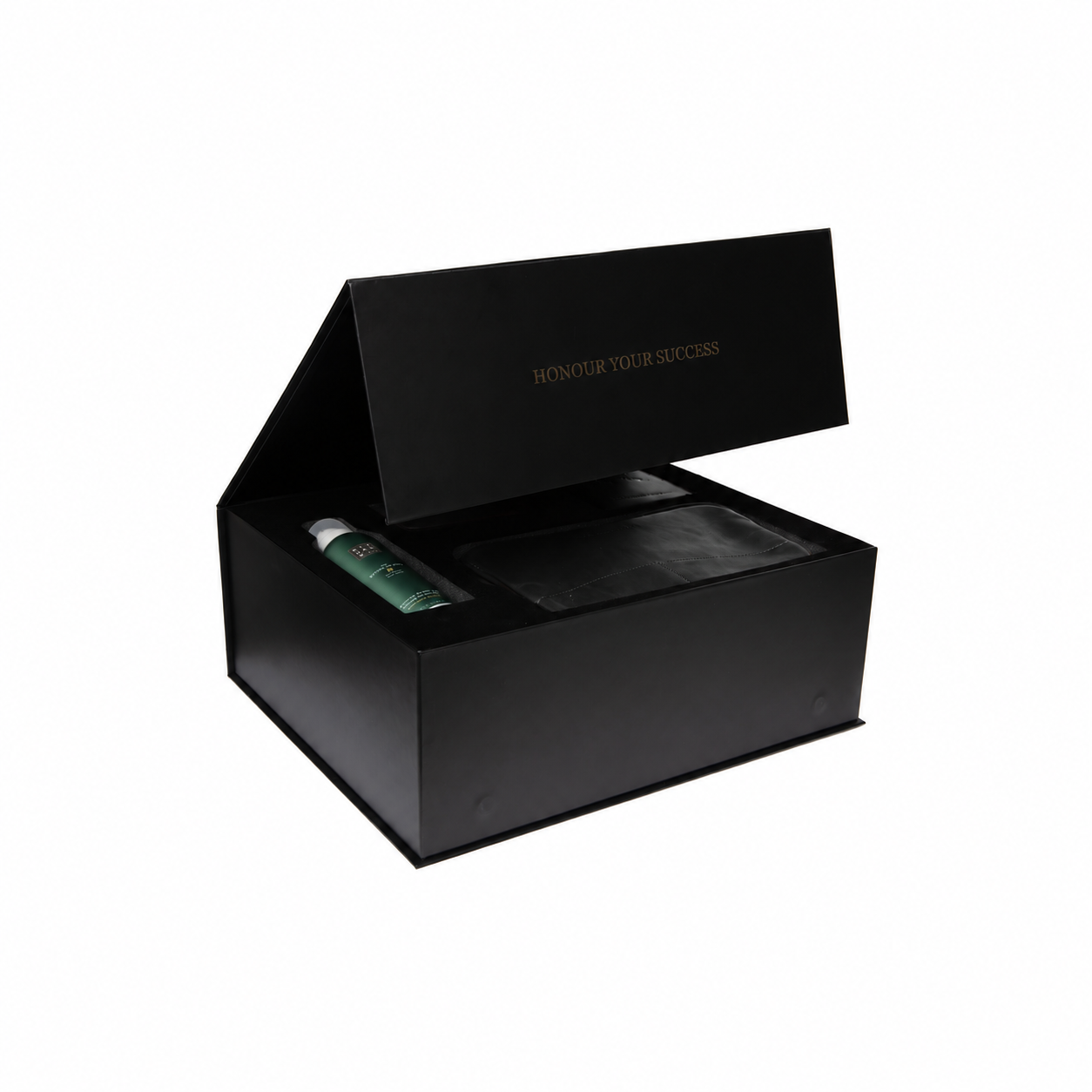 Coffret-cadeau Trousse de Toilette en Cuir Noir Stacey avec Mousse de Douche Rituals