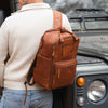 Leather Backpack Cognac Calden