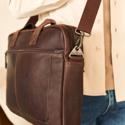 Leder Laptoptasche Braun Calvi