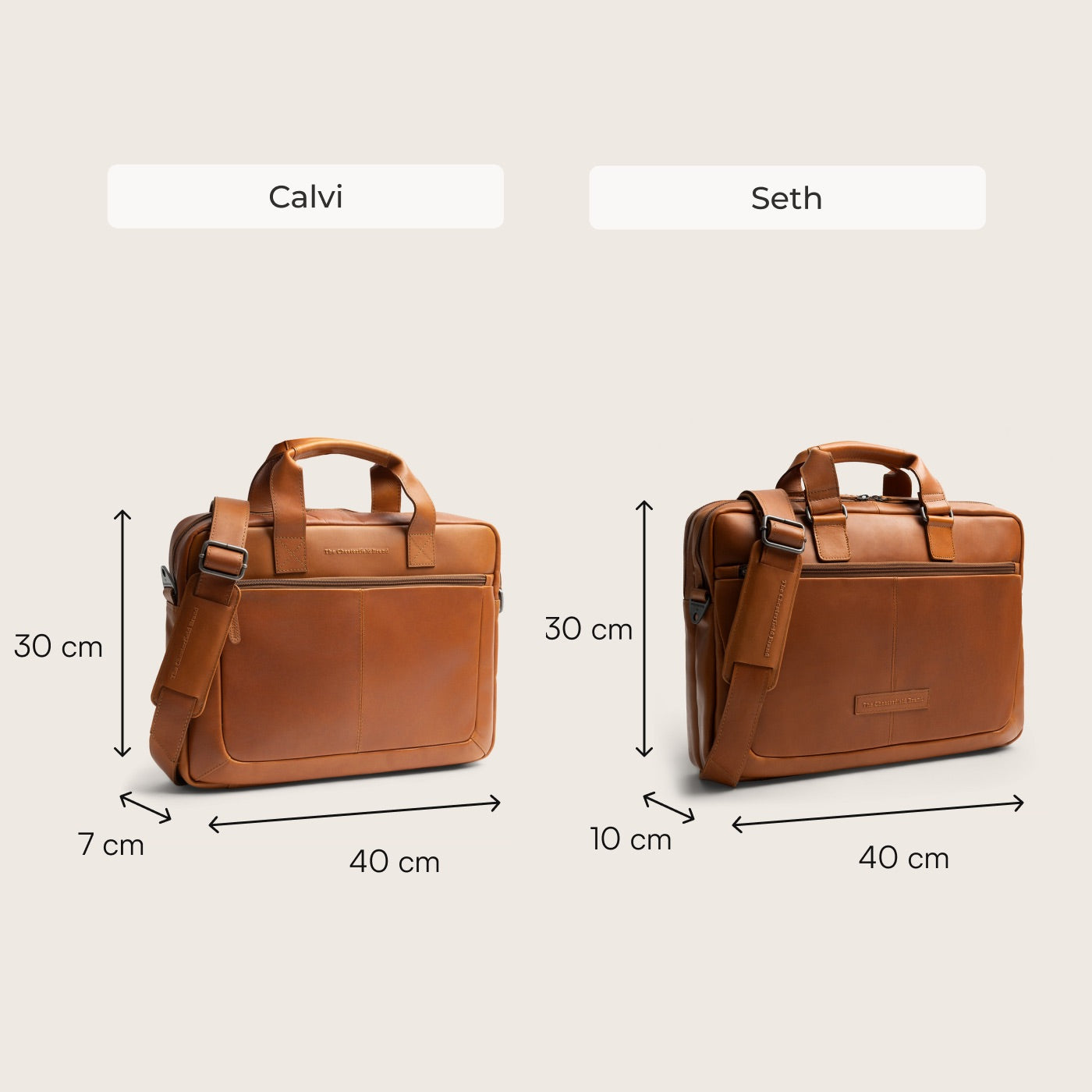 Leren Laptoptas Cognac Seth
