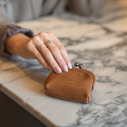 Portefeuille en Cuir Cognac Calvia