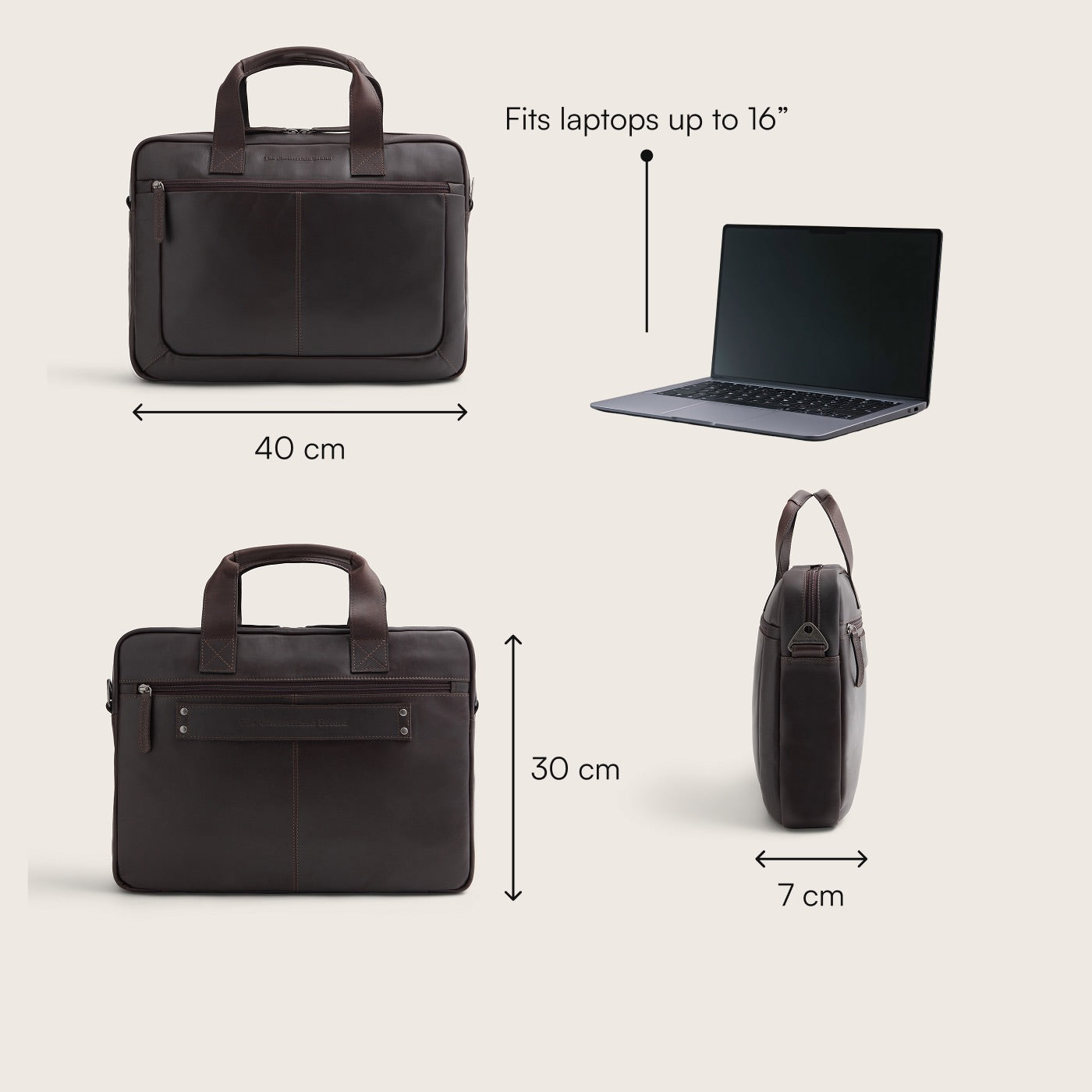 Leren Laptoptas Bruin Calvi