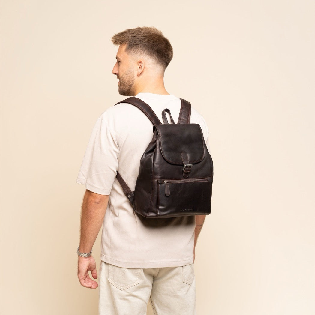Leder Rucksack Braun Camden