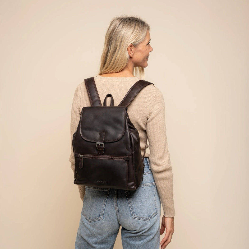 Leder Rucksack Braun Camden