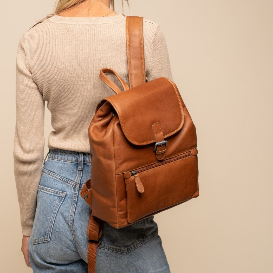 Leder Rucksack Cognac Camden