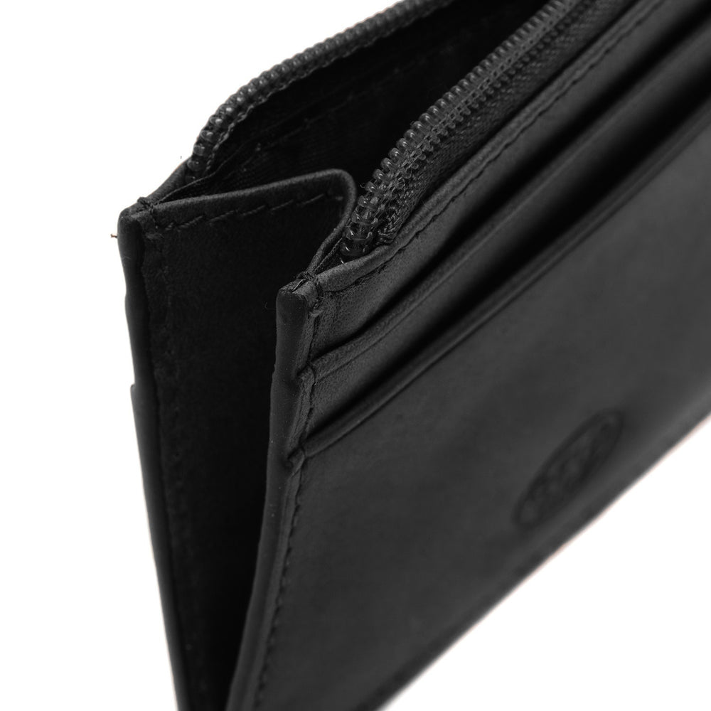 Leder Kartenetui Schwarz