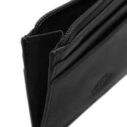 Leder Kartenetui Schwarz