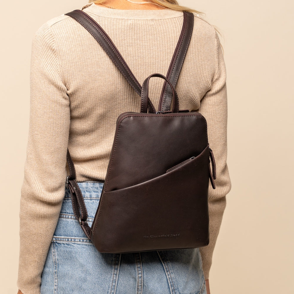 Leather Backpack Brown Claire