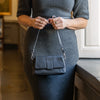Leather Shoulder Bag Black Clifden