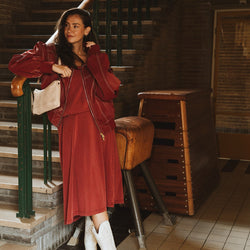 Sac Bandoulière en Cuir Beige Clover