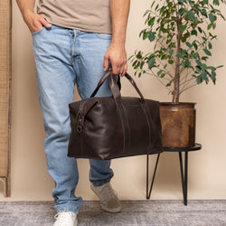Leather Travel Bag Brown Conor